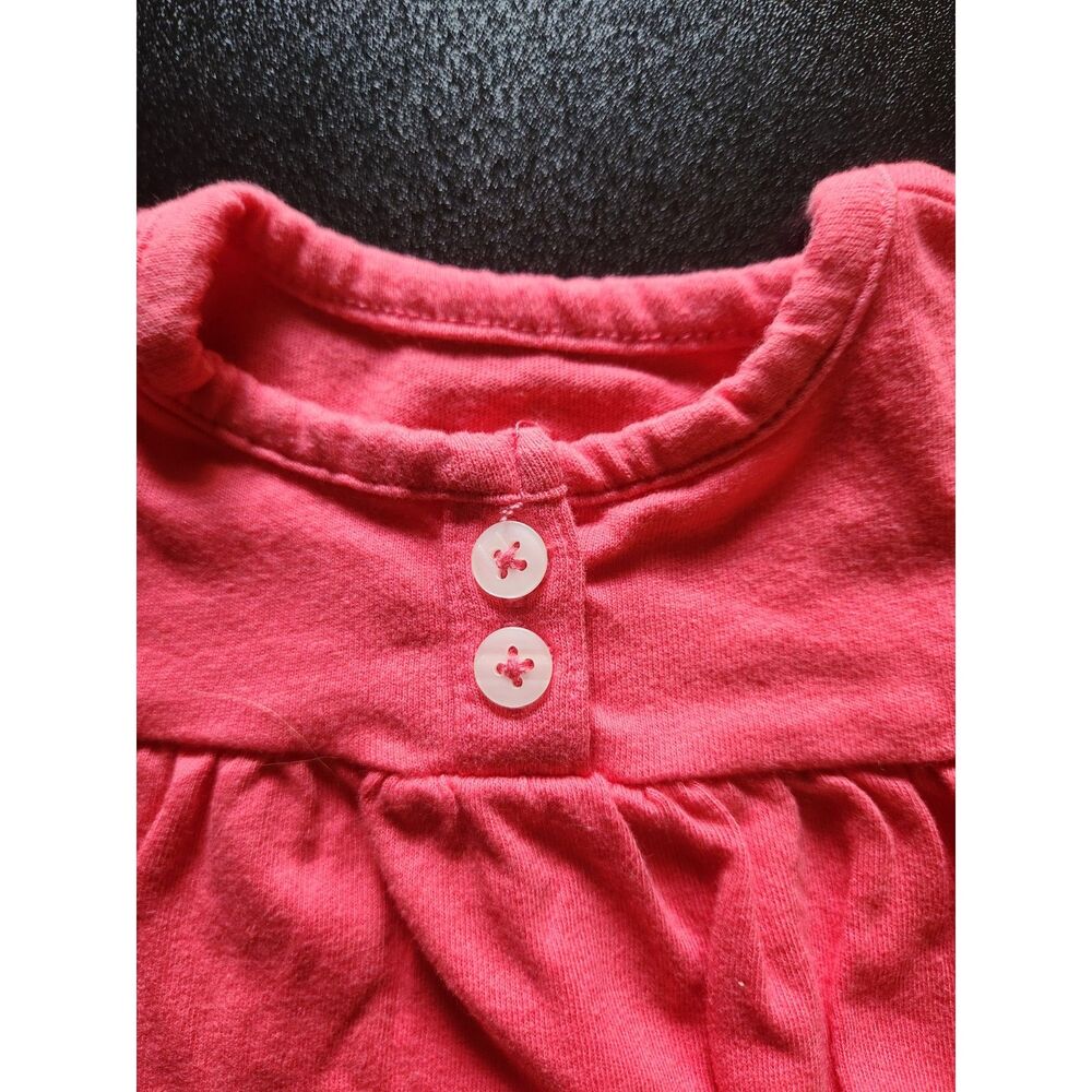 Carter's Baby Girl 3M Pink Ruffle Flutter Sleeve Bodysuit Onesie